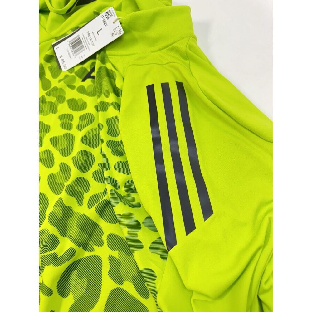 NWT Adidas PREDATOR Training Top Green Long Sleeves Track Soccer Top LARGE - Picture 8 of 12